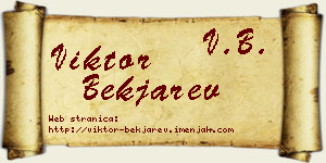 Viktor Bekjarev vizit kartica